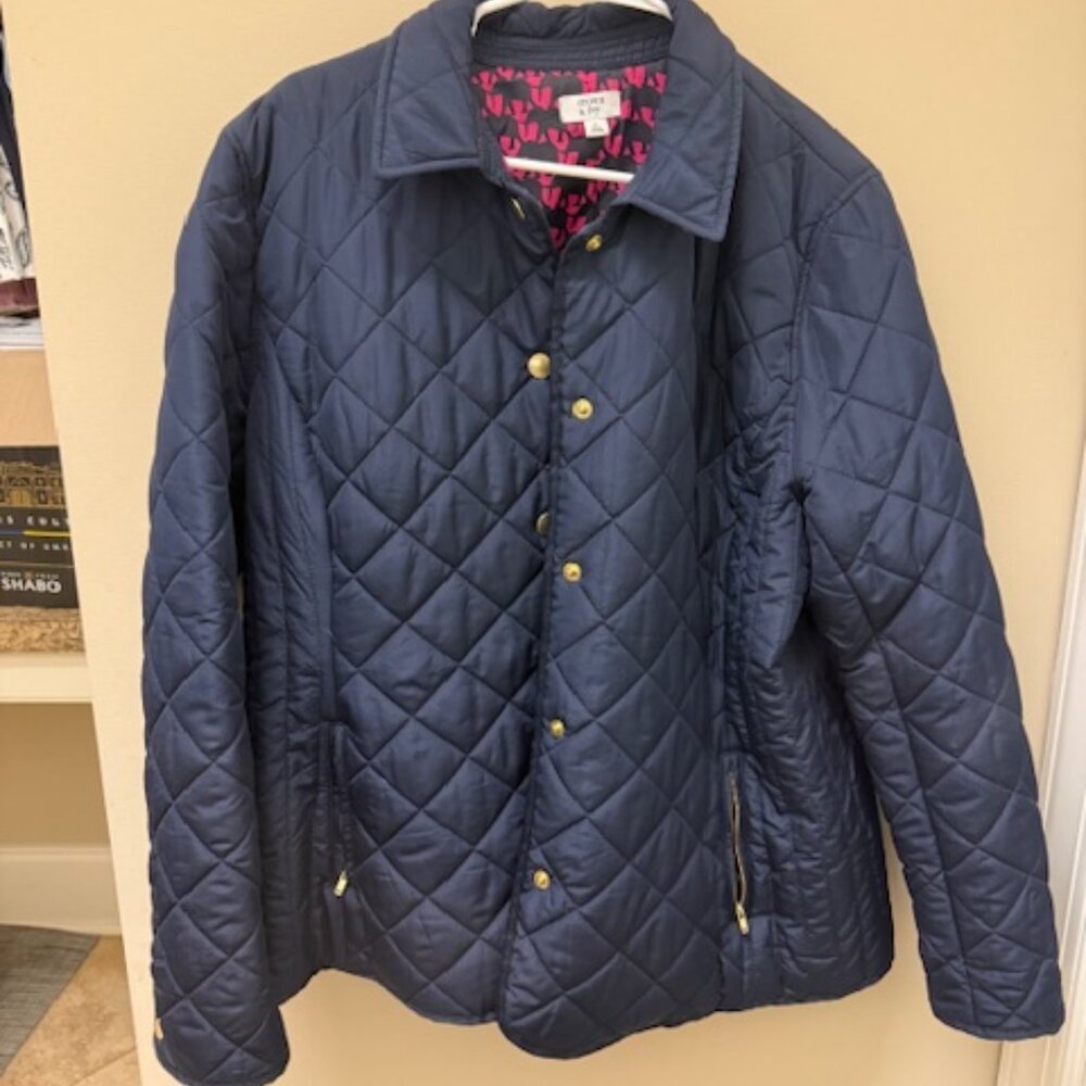 LADIES CROWN AND IVY LIGHTWEIGHT NAVY BLUE COAT - SIZE XL